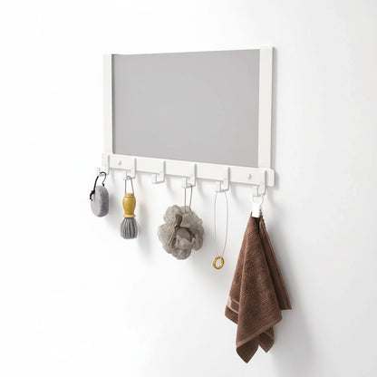 Étendoir à linge sur porte 6 crochets inox