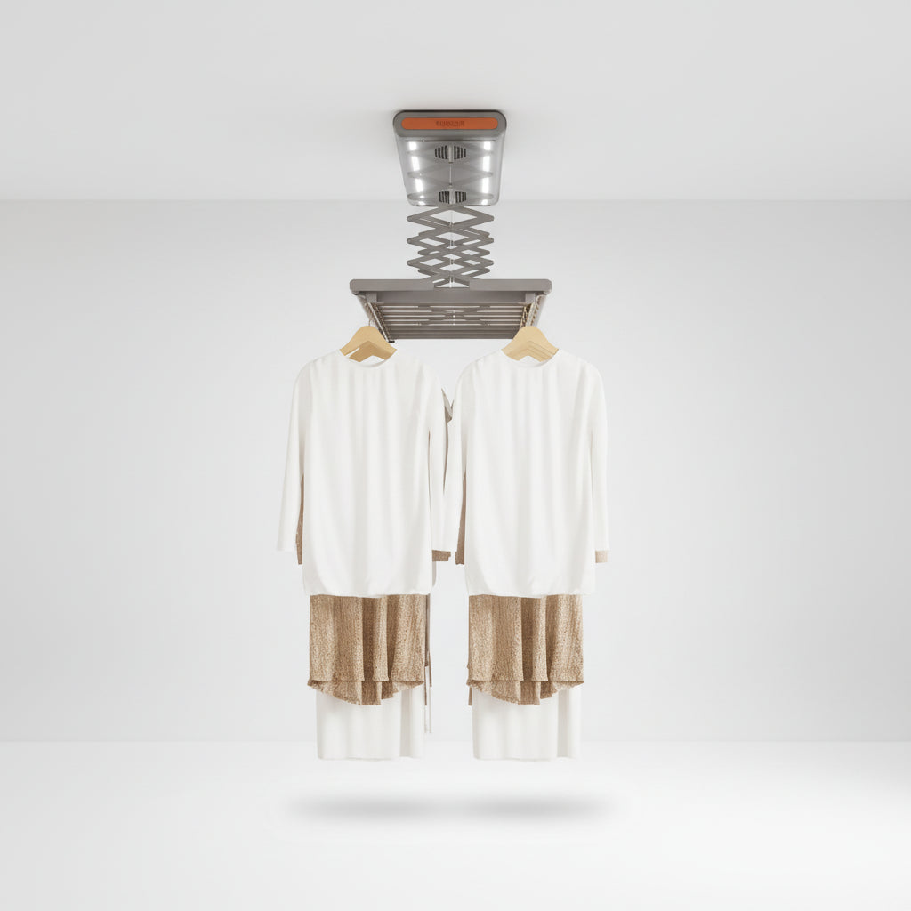 Étendoir à linge plafond électrique télescopique