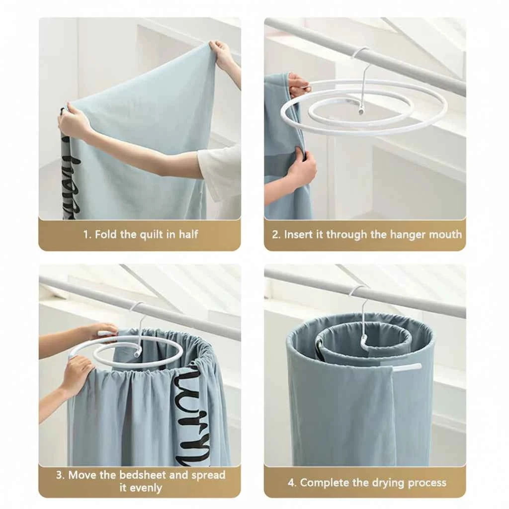 Cintre pour étendoir à linge spirale pliable