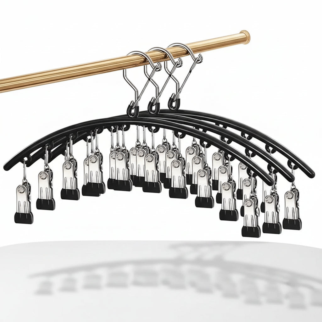 Petit étendoir à linge inox à pinces