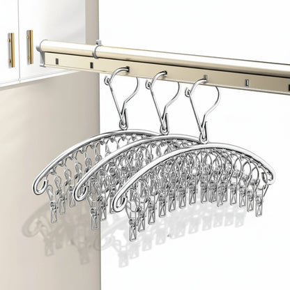 Cintre pour étendoir à linge inox 20 pinces