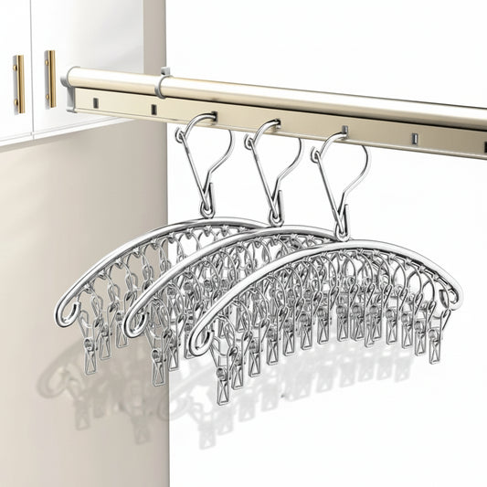 Cintre pour étendoir à linge inox 20 pinces