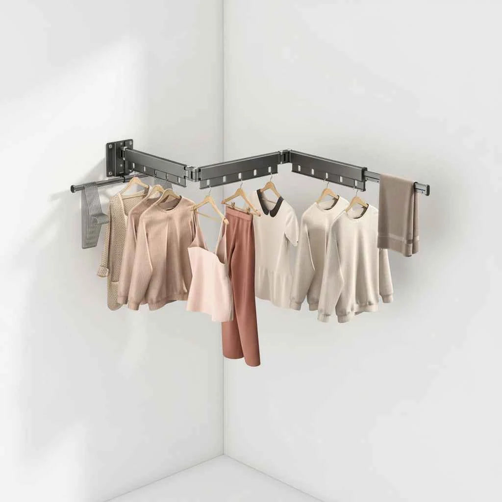 Étendoir à linge mural rabattable aluminium pliable