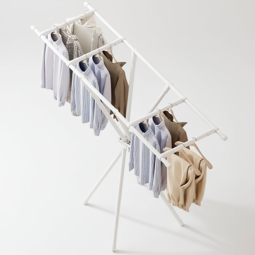 Étendoir à linge pliable trépied portable