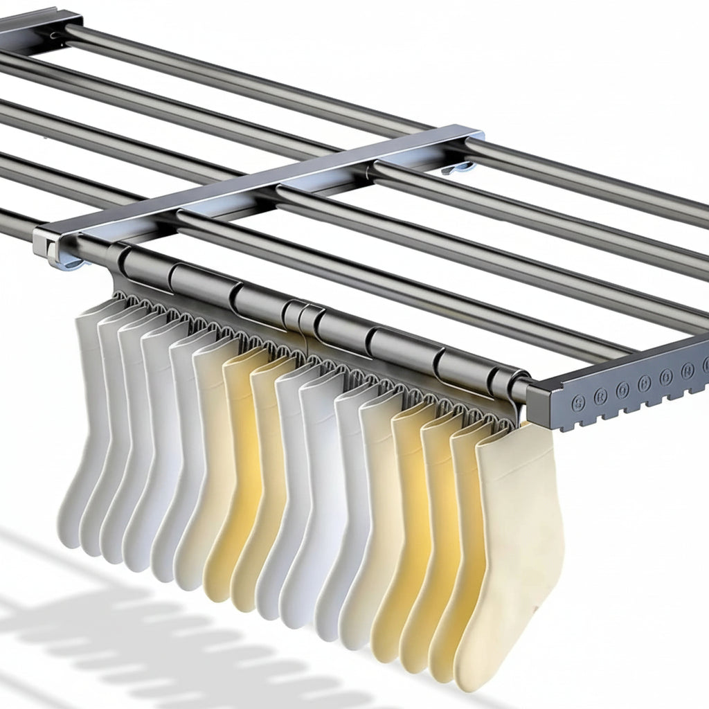 Étendoir à linge pour radiateur extensible pliable