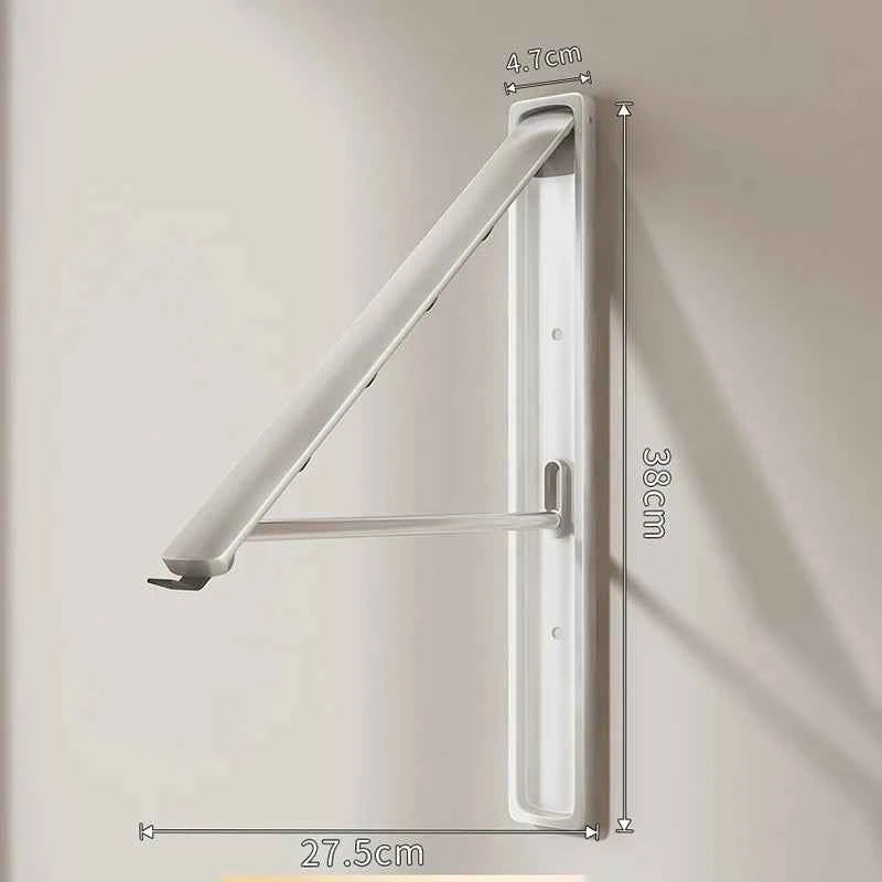 Étendoir à linge mural rétractable en aluminium pliable
