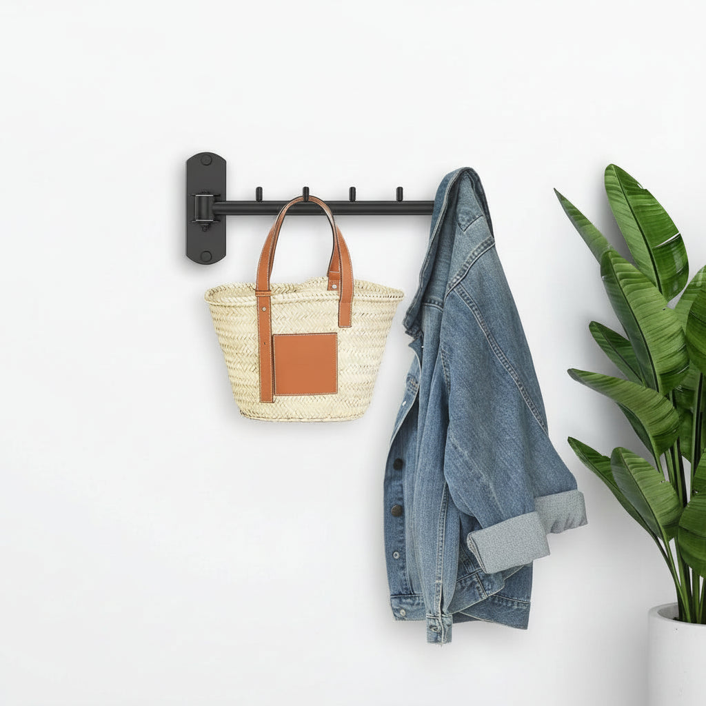 Étendoir à linge mural pliable inox rotatif