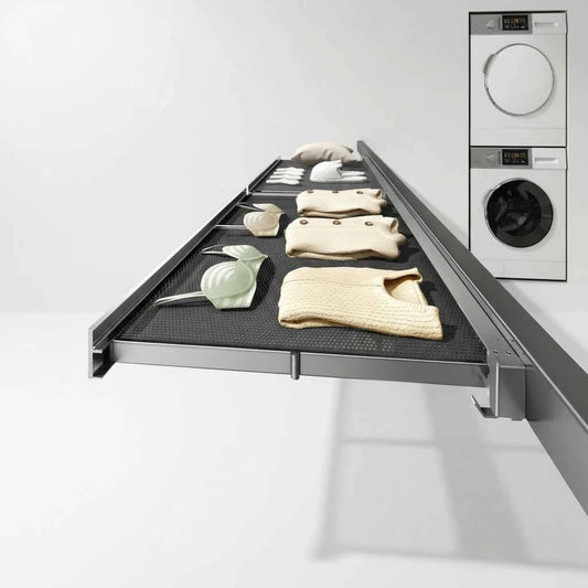 Étendoir à linge mural rétractable en aluminium pliable