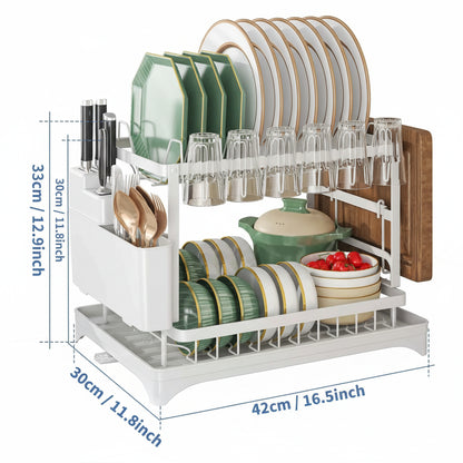 Étendoir à linge intérieur inox 2 niveaux