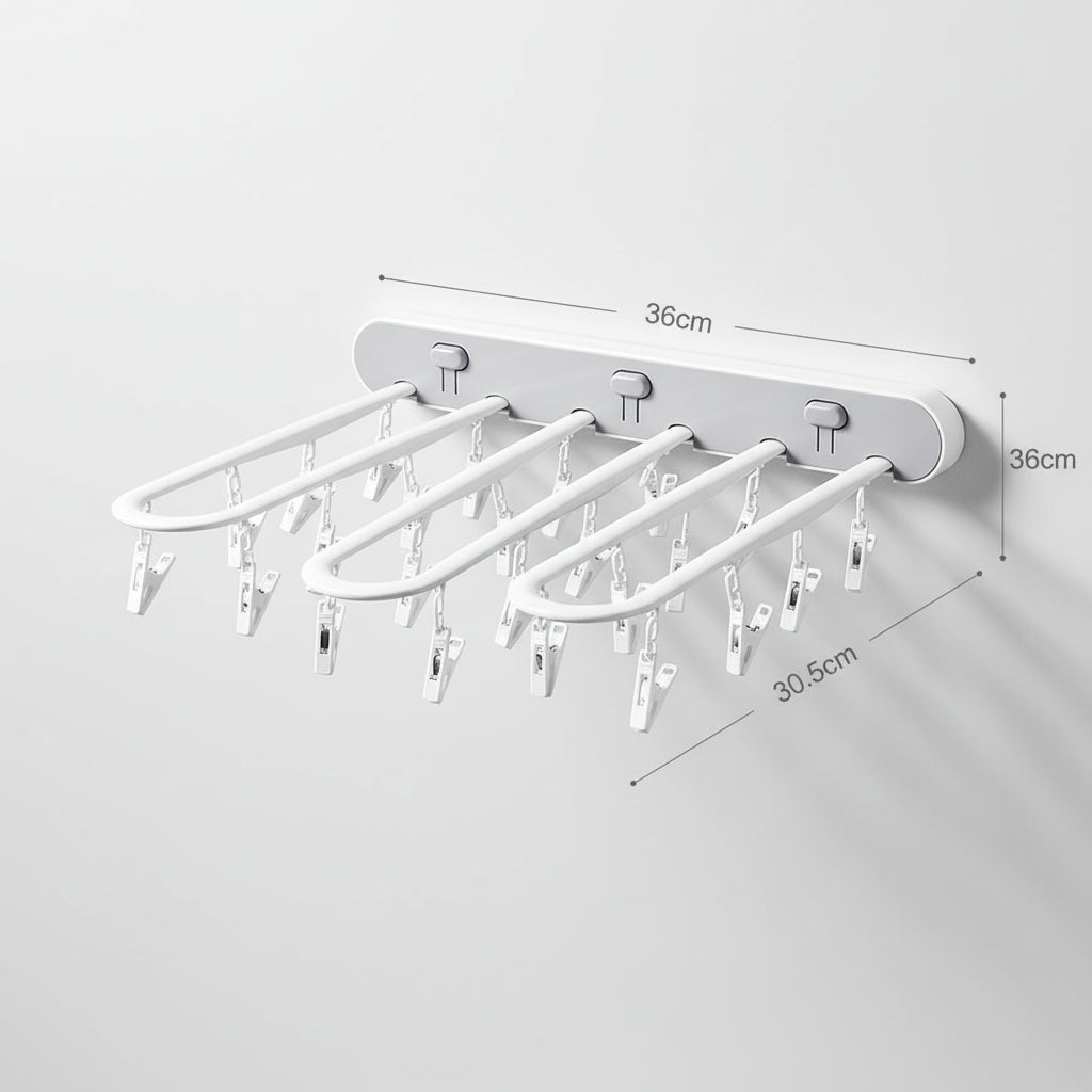 Étendoir à linge mural rabattable pour chaussettes