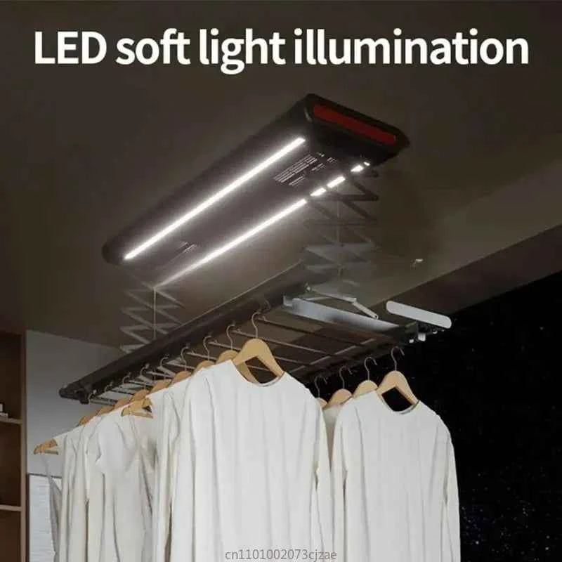 Étendoir à linge plafond électrique télescopique