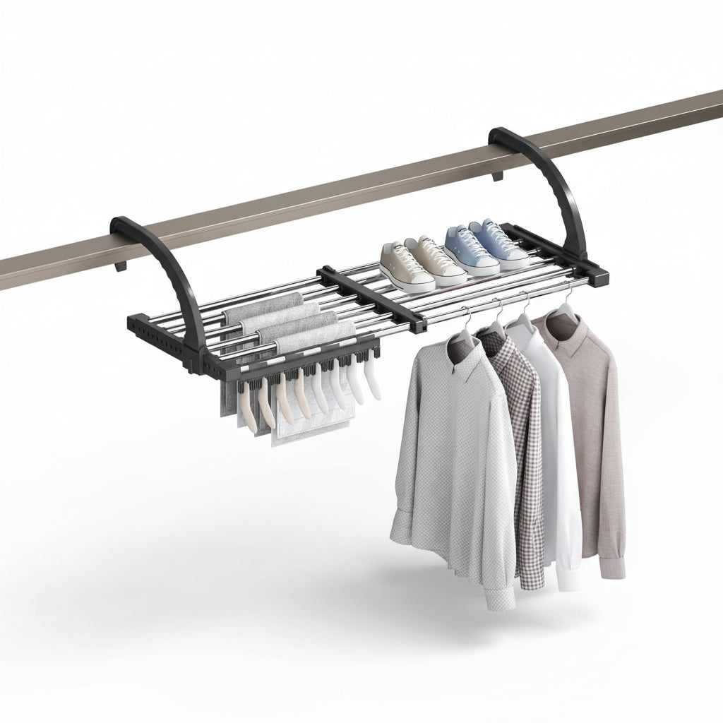 Étendoir à linge pour radiateur extensible pliable