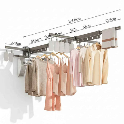 Étendoir à linge mural rabattable aluminium pliable