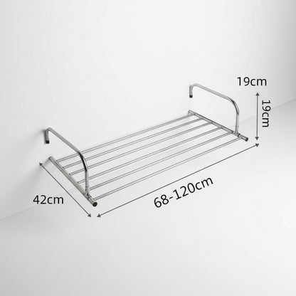 Étendoir à linge pour balcon inox rétractable