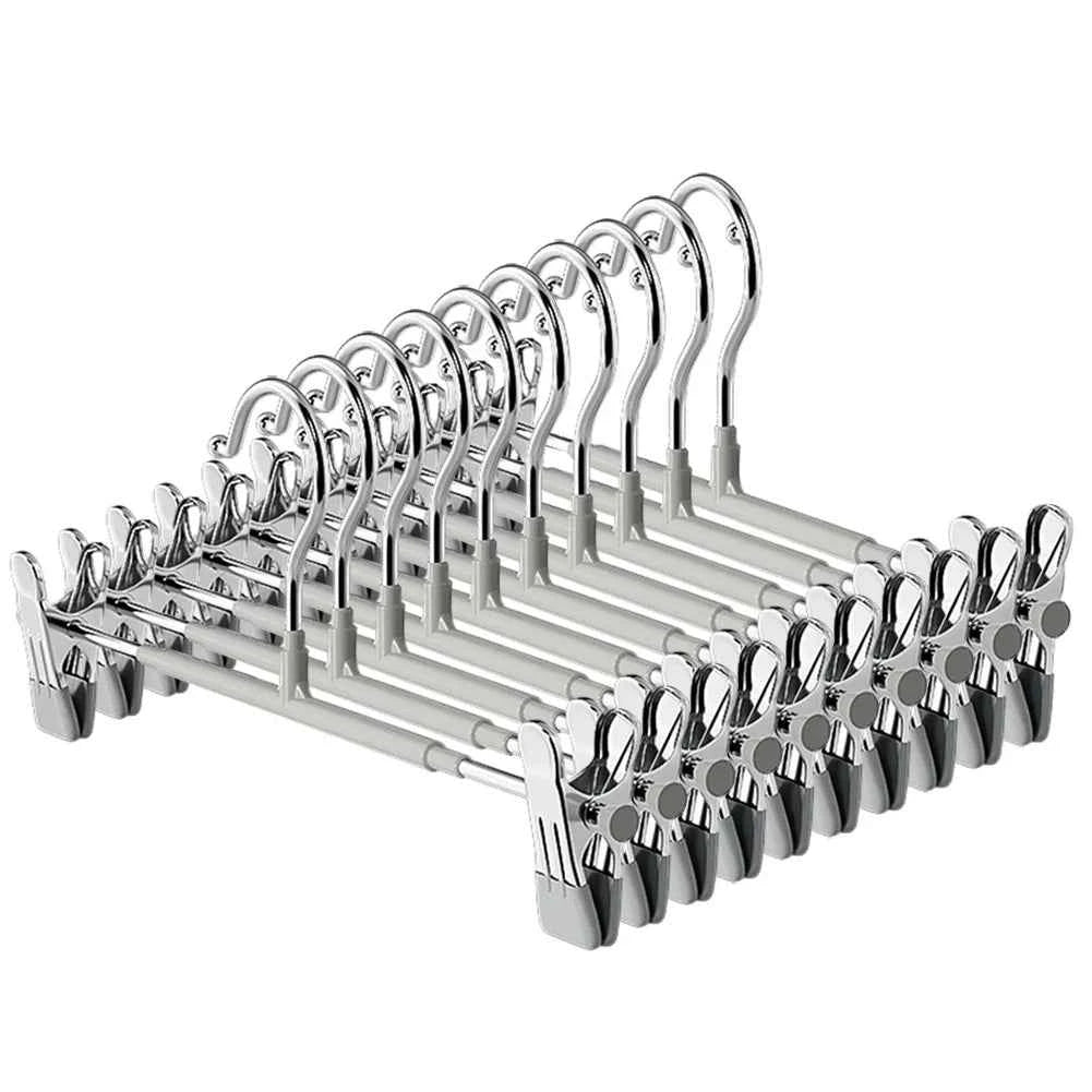 Cintre pour étendoir à linge inox à pinces ajustables