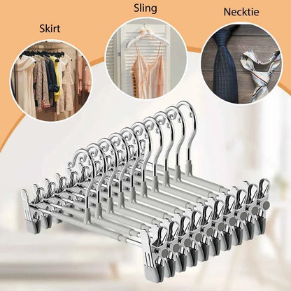 Cintre pour étendoir à linge inox à pinces ajustables