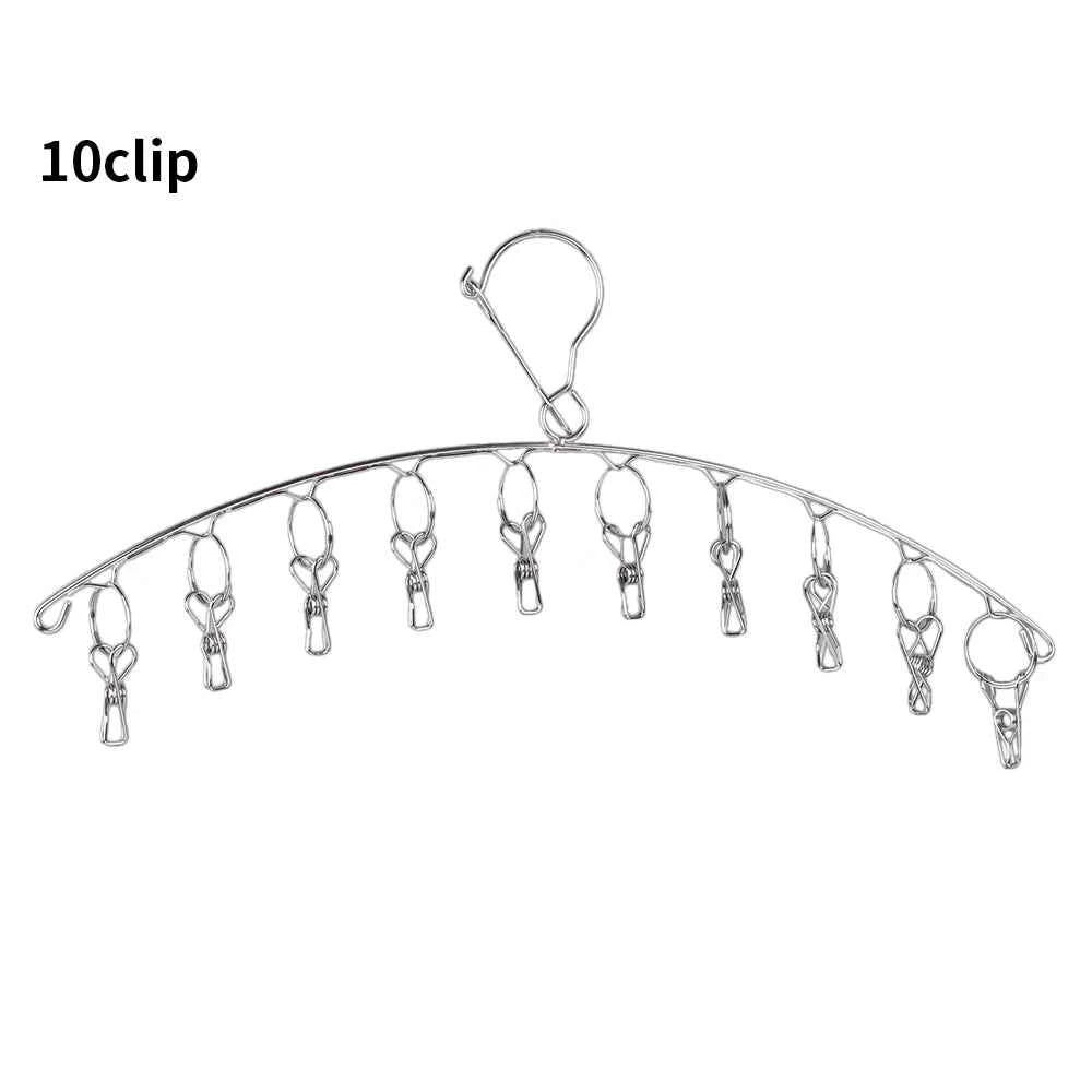 Cintre pour étendoir à linge inox avec pinces