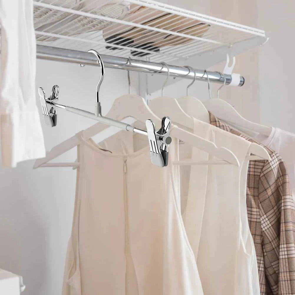 Cintre pour étendoir à linge inox à pinces ajustables