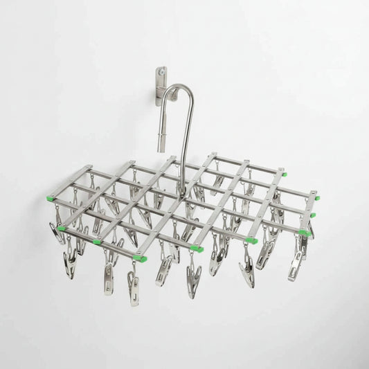 Petit étendoir à linge inox à pinces