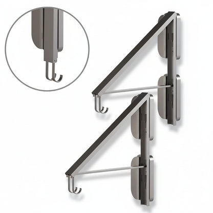 Étendoir à linge mural rétractable acier carbone balcon