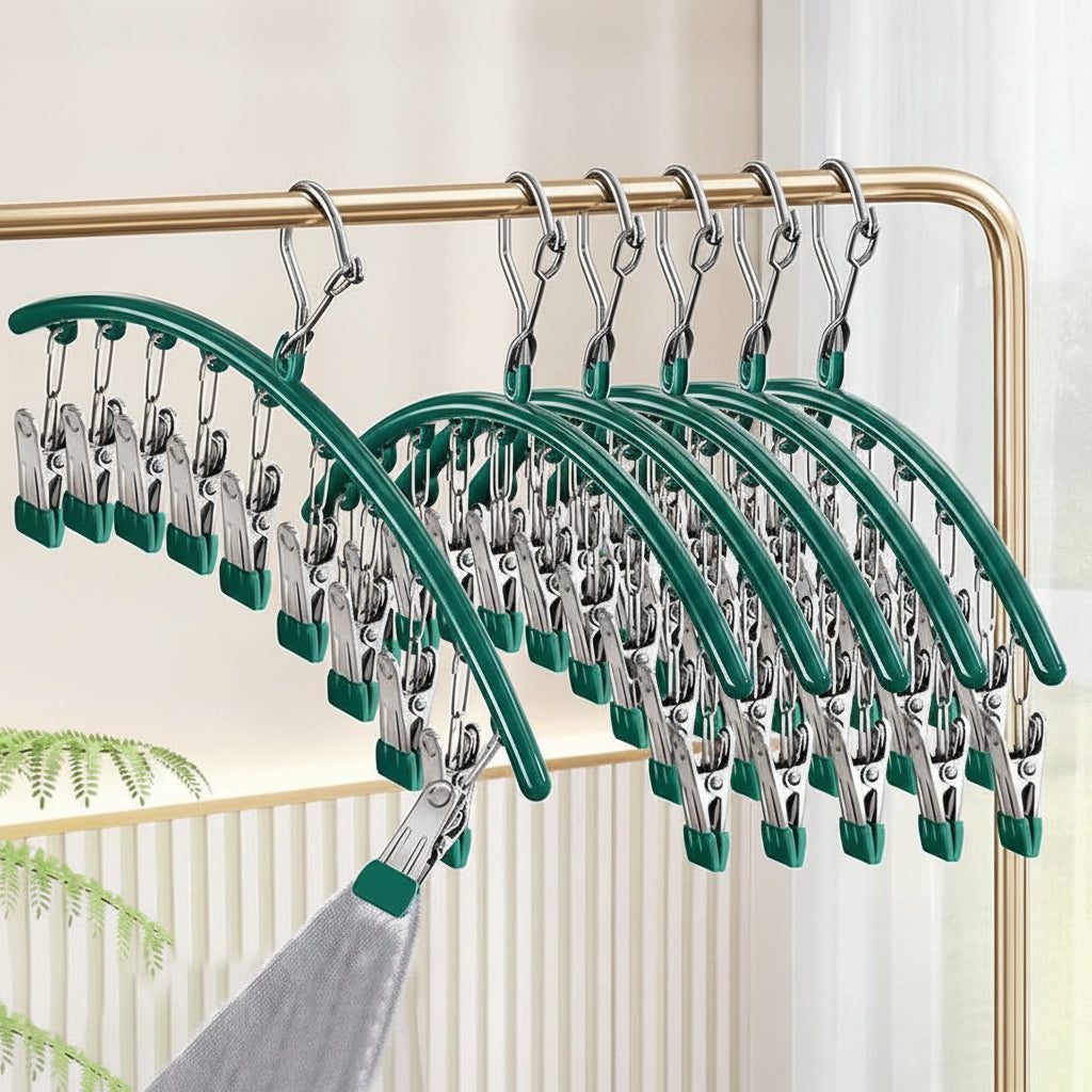 Petit étendoir à linge inox à pinces