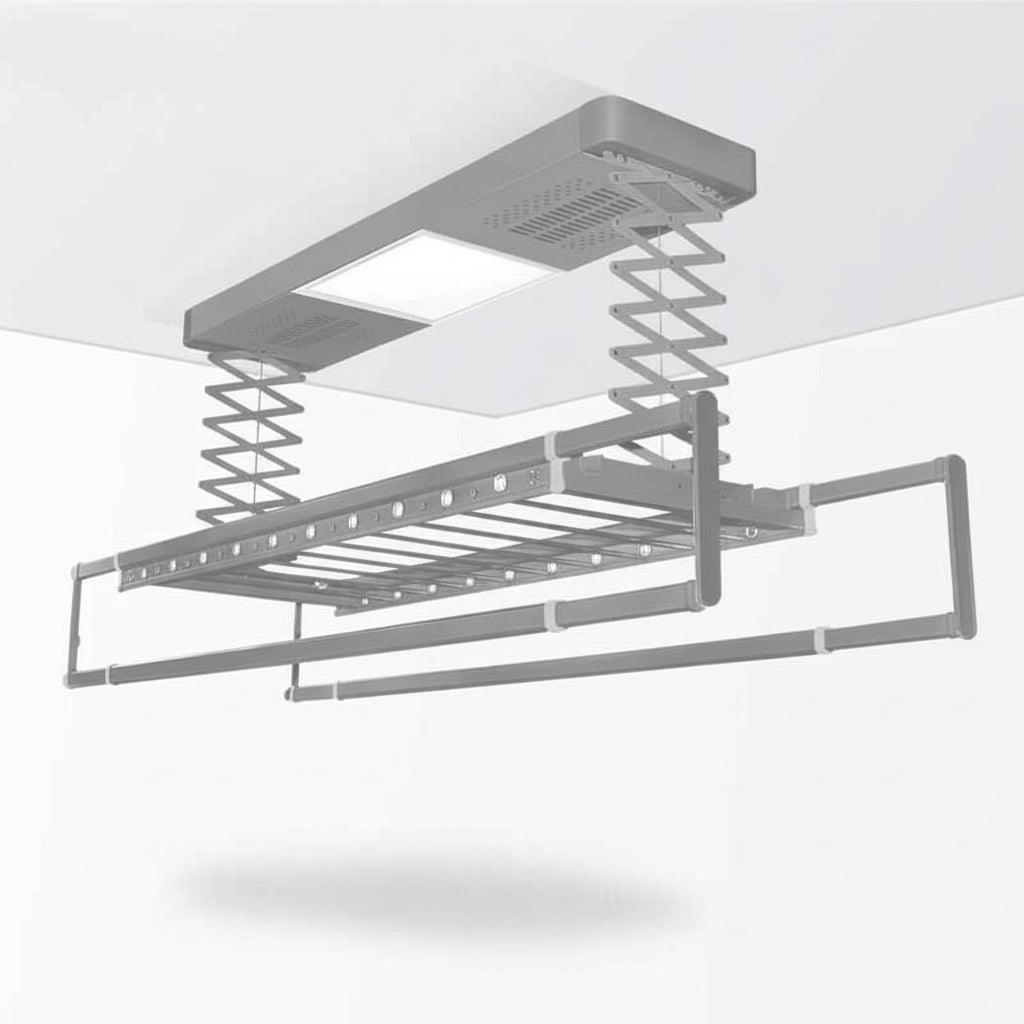Étendoir à linge plafond télécommandé lumineux