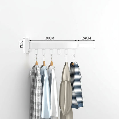 Étendoir à linge mural rétractable en aluminium pliable