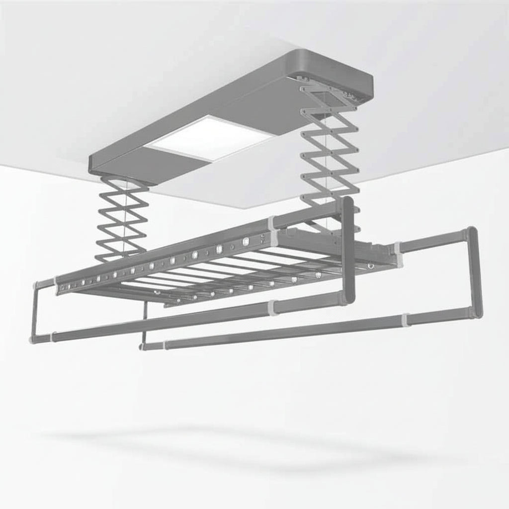 Étendoir à linge plafond télécommandé lumineux