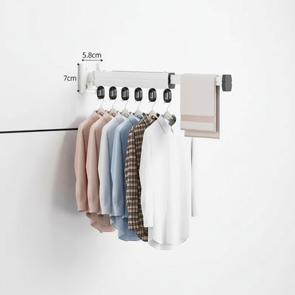 Étendoir à linge mural rétractable en aluminium pliable