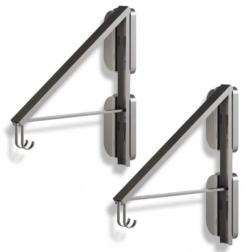 Étendoir à linge mural rétractable acier carbone balcon