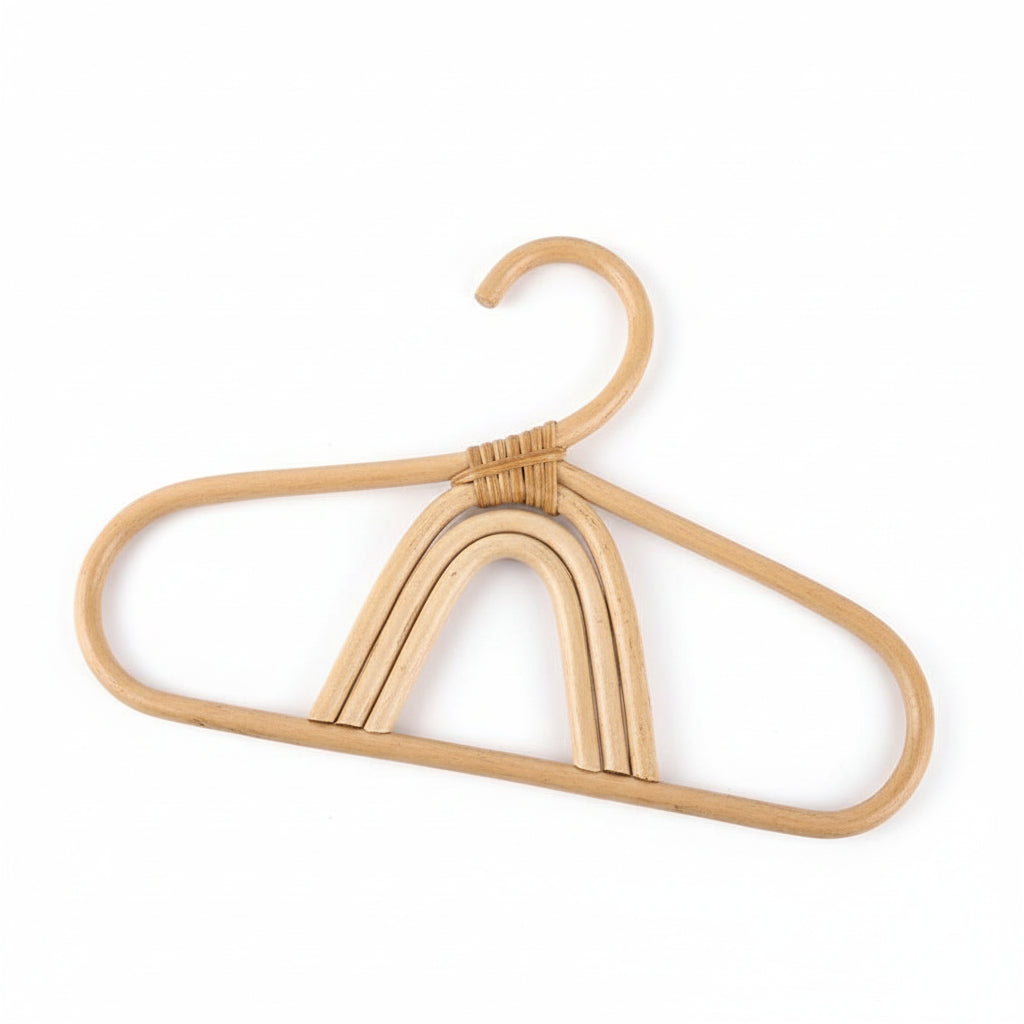 Cintre pour étendoir à linge en rotin naturel