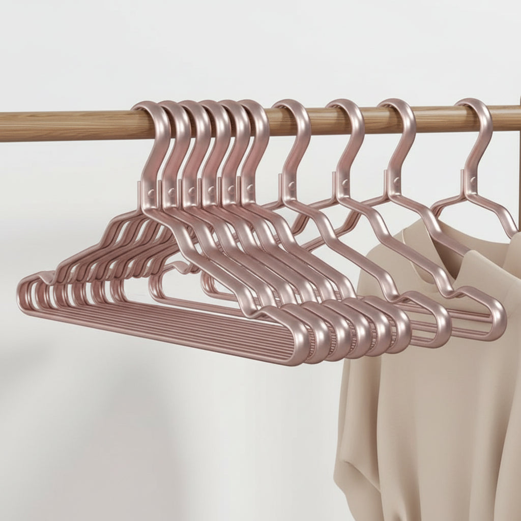 Cintre pour étendoir à linge aluminium doré