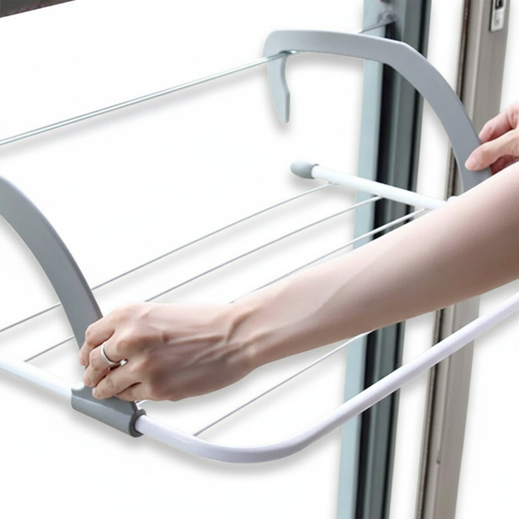 Étendoir à linge pour radiateur inox pliable