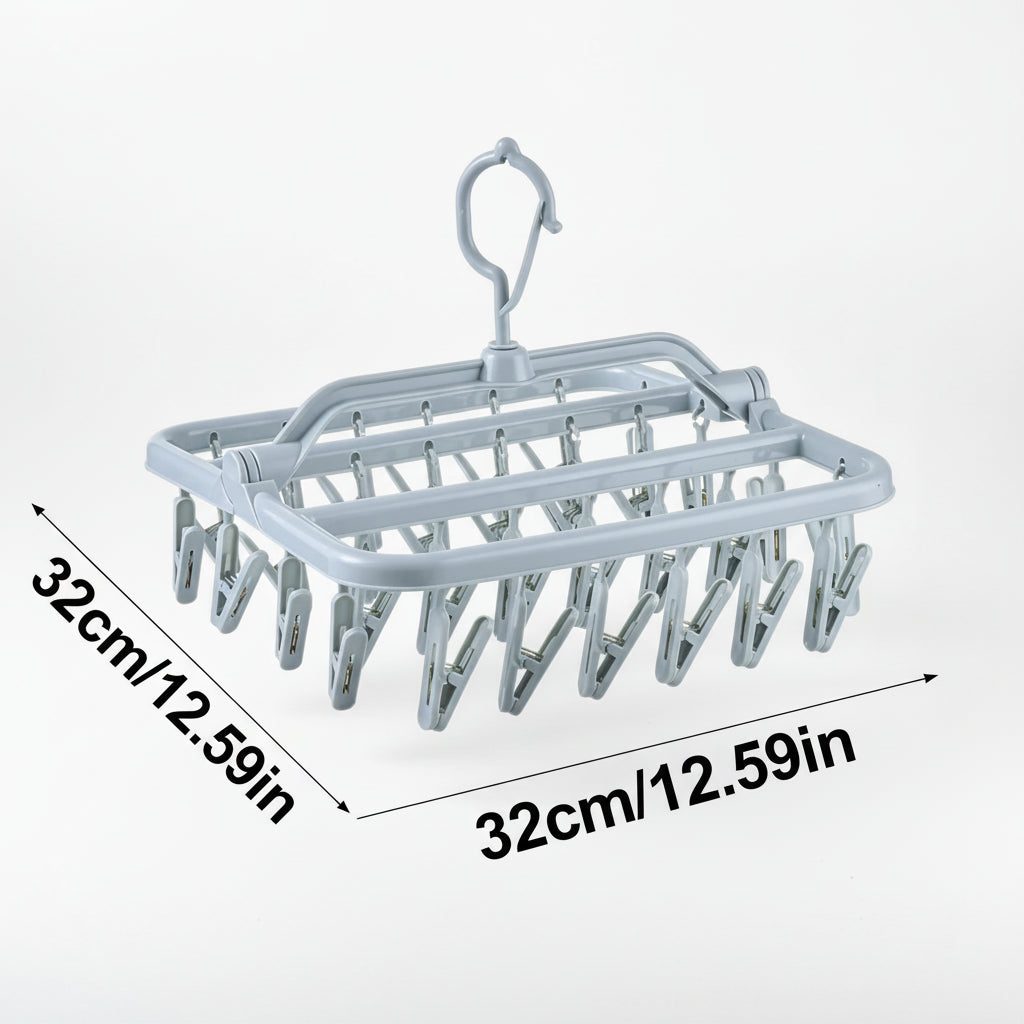 Petit étendoir à linge pliable 32 pinces