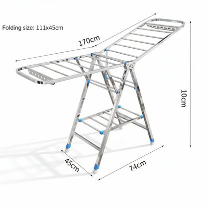 Étendoir à linge pliable inox intérieur extérieur