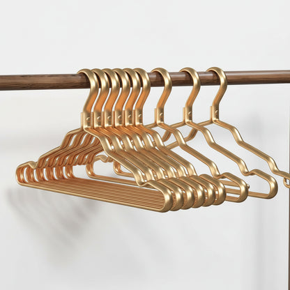 Cintre pour étendoir à linge aluminium doré