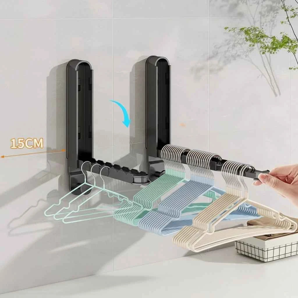 Étendoir à linge mural rétractable pour fenêtre