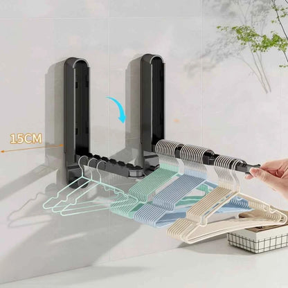 Étendoir à linge mural rétractable pour fenêtre