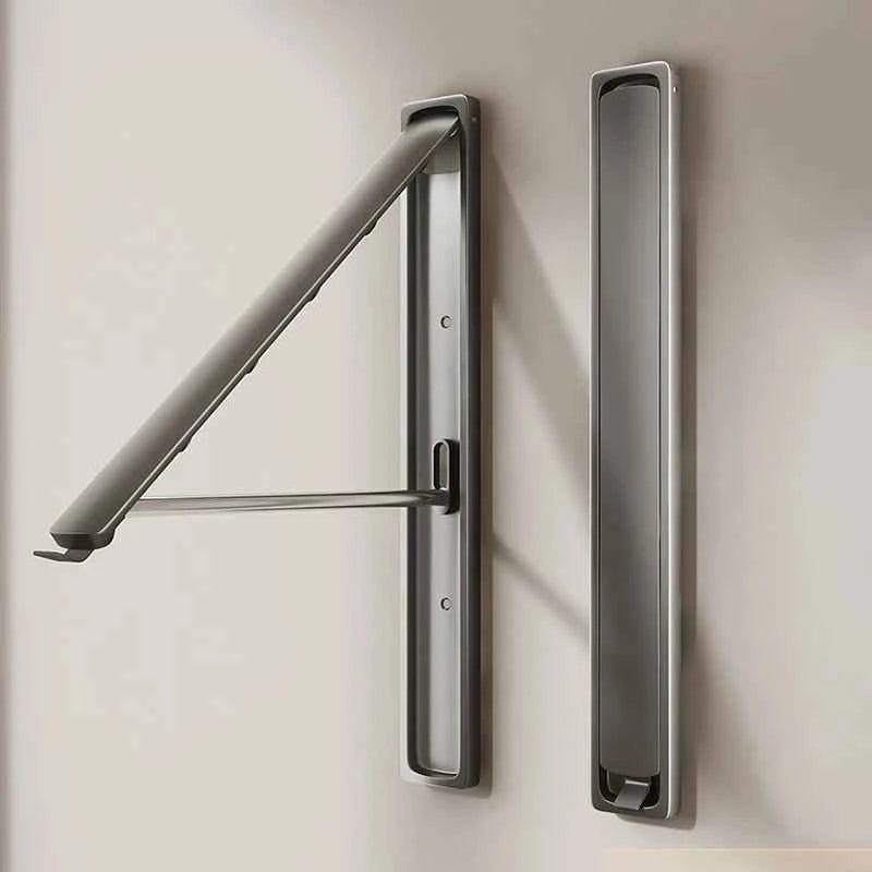 Étendoir à linge mural rétractable en aluminium pliable