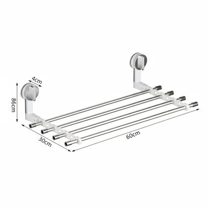 Étendoir à linge mural rabattable ventouse pliable