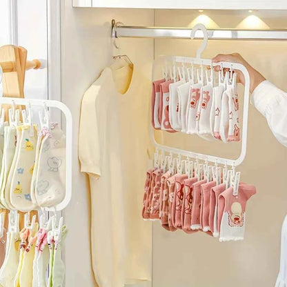 Petit étendoir à linge multi pinces pliable