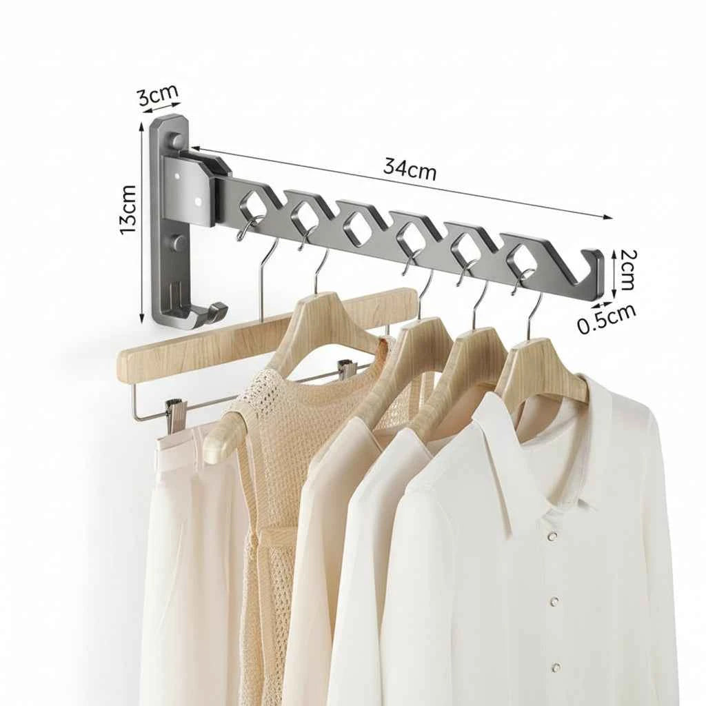 Étendoir à linge mural rabattable aluminium pliable