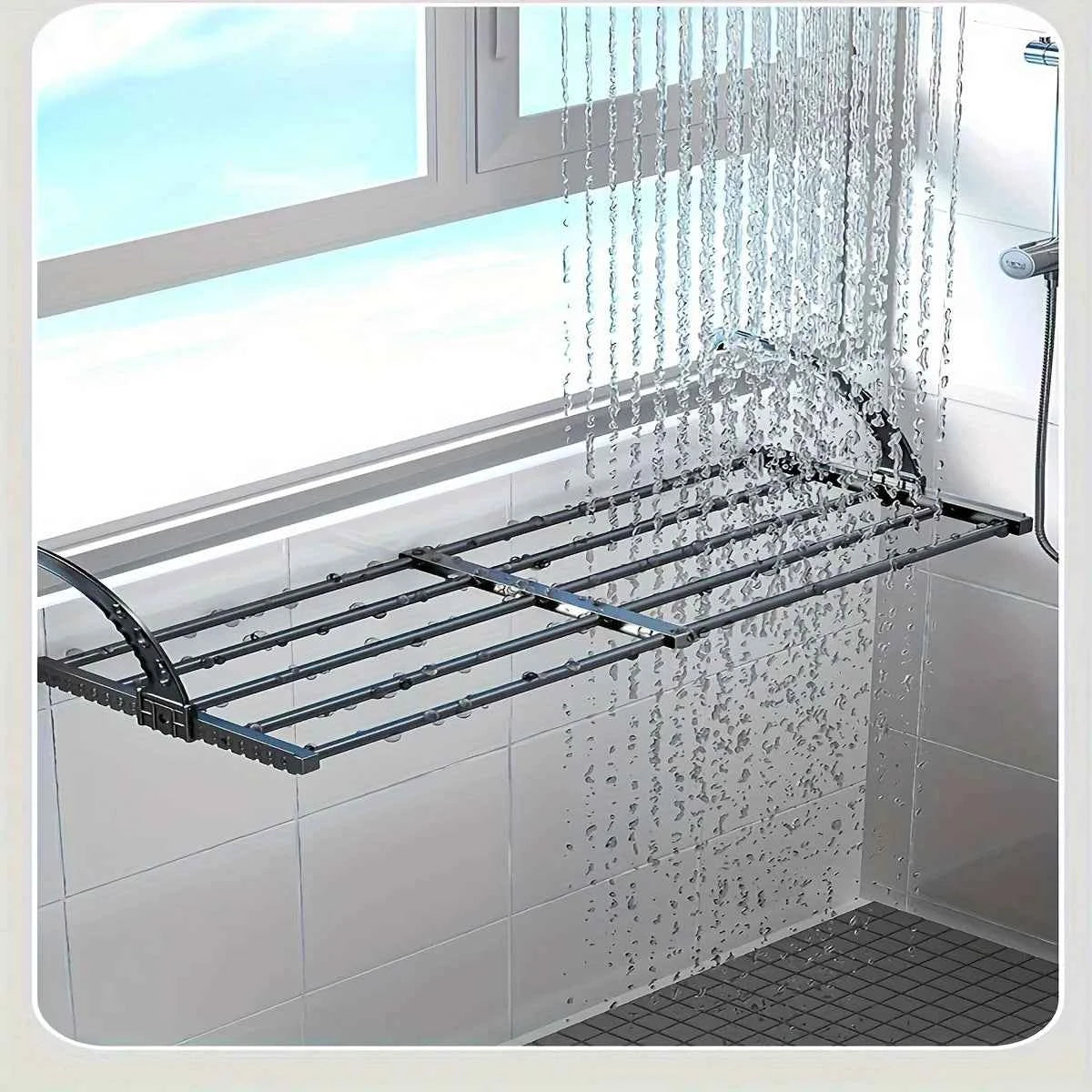 Étendoir à linge pour balcon inox multifonction
