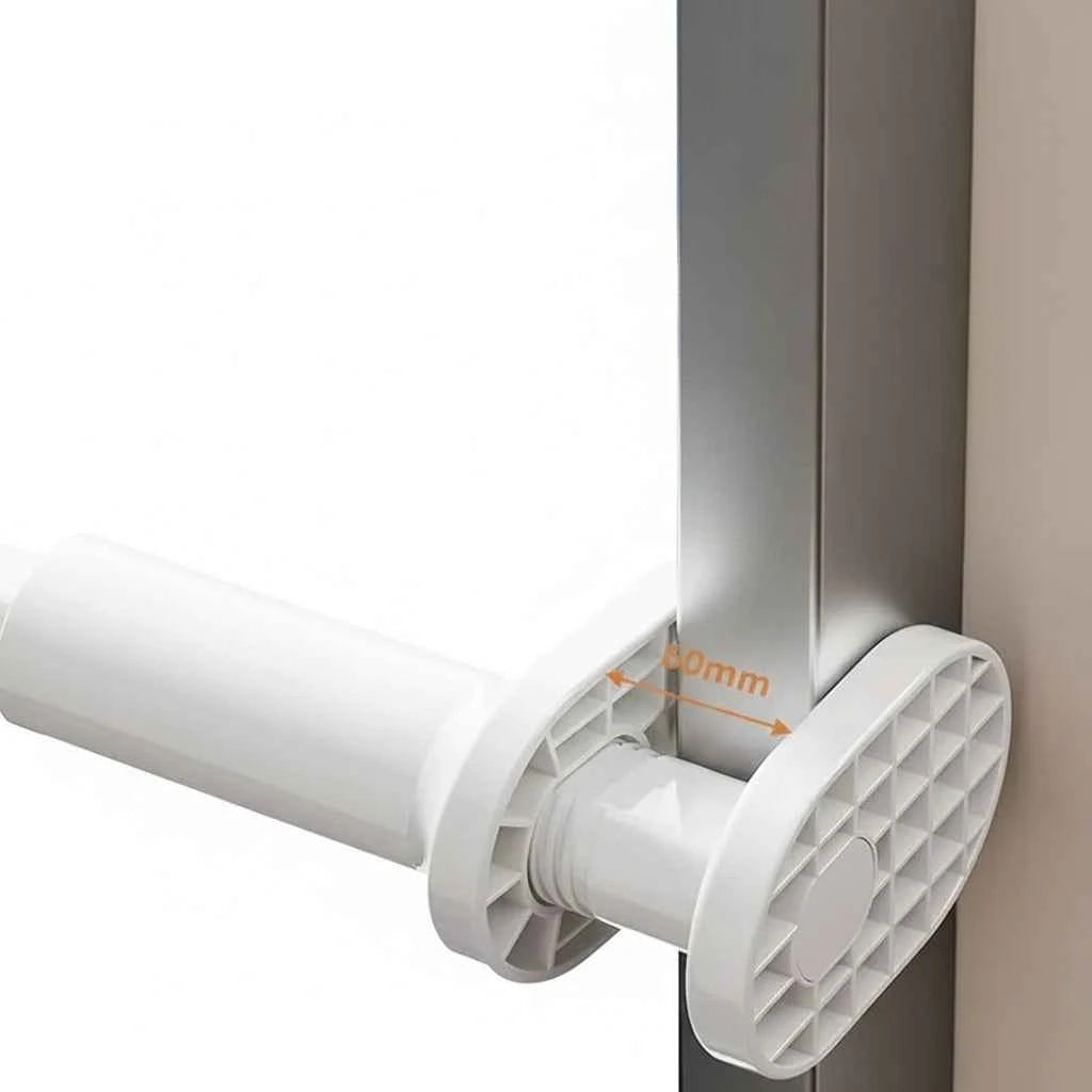 Étendoir à linge pour balcon télescopique sans perçage