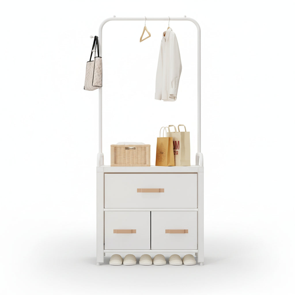 Étendoir à linge pliable avec armoire intégrée