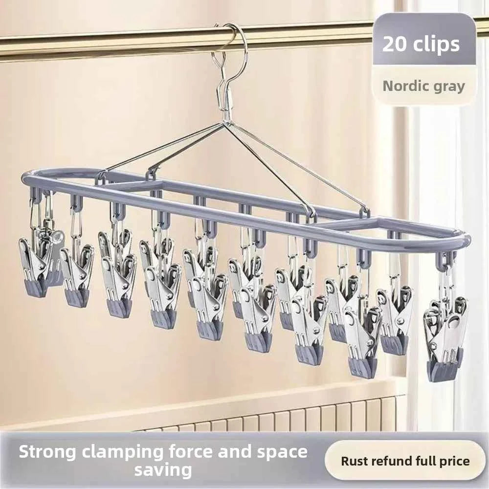 Petit étendoir à linge inox 20 pinces