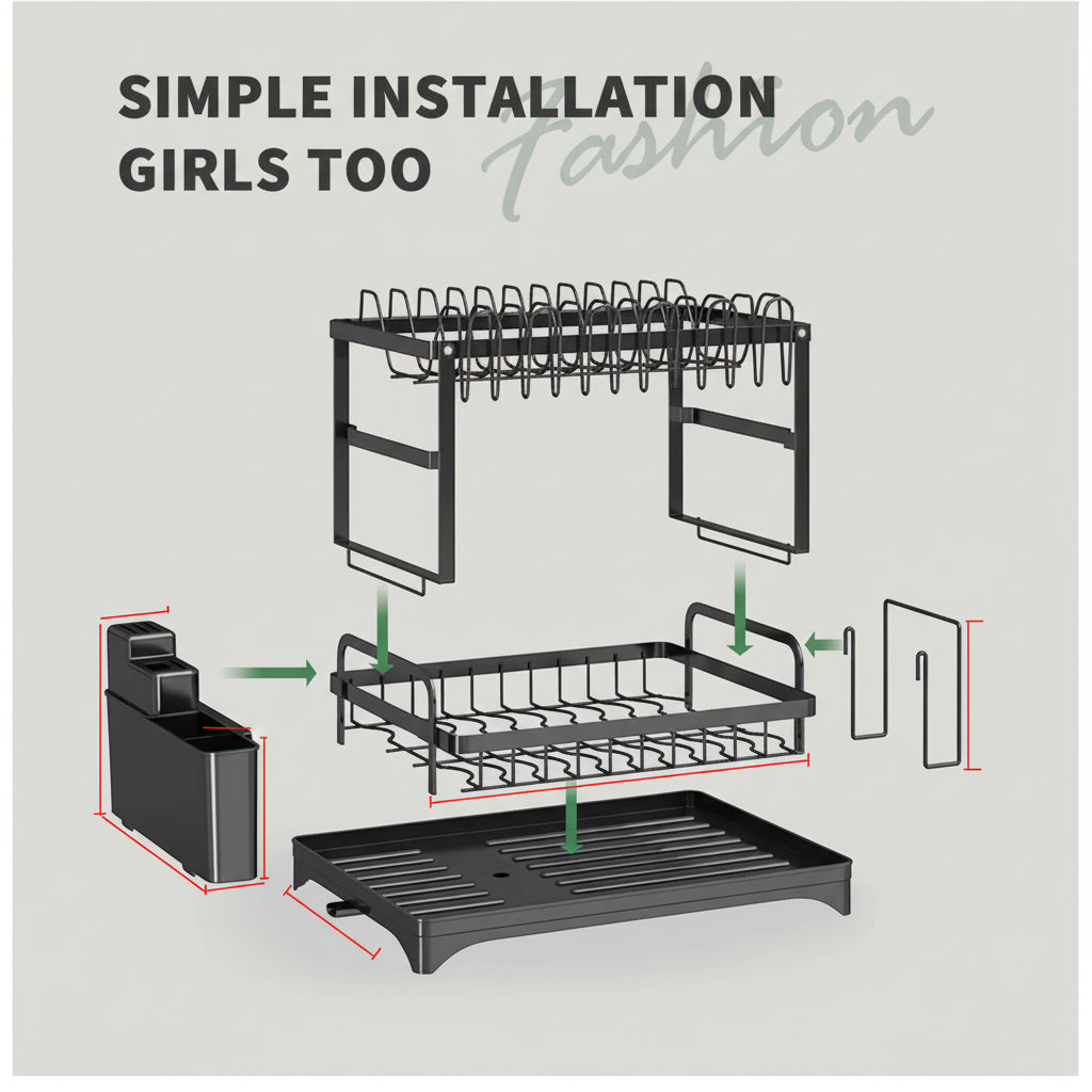 Étendoir à linge intérieur inox 2 niveaux