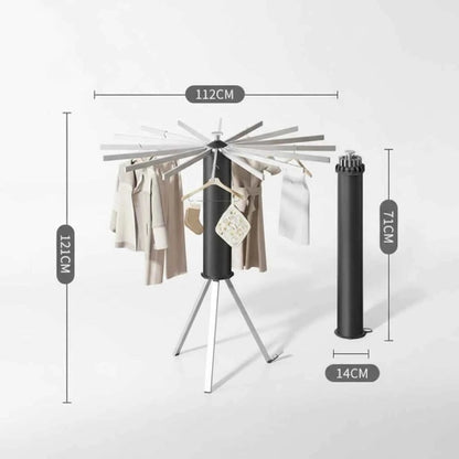 Étendoir à linge tour solide pliable balcon