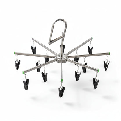 Petit étendoir à linge inox à pinces