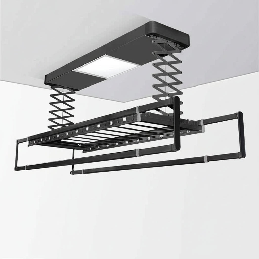 Étendoir à linge plafond télécommandé lumineux